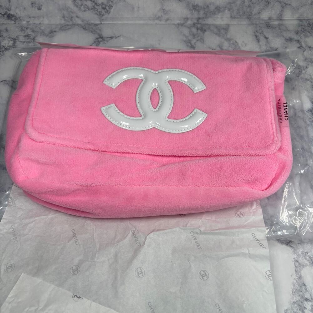 CHANEL Precision GWP VIP Barbie Pink Black CC Fuzzy Shoulder Crossbody Bag New